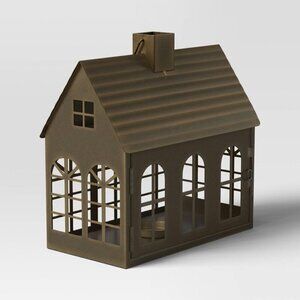 Target Wondershop Tealight Metal House Christmas Lantern Candle‎ Holder Bronze